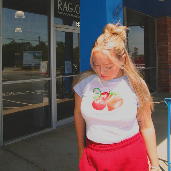 Straw-cherry Baby Tee (XS-2XL)