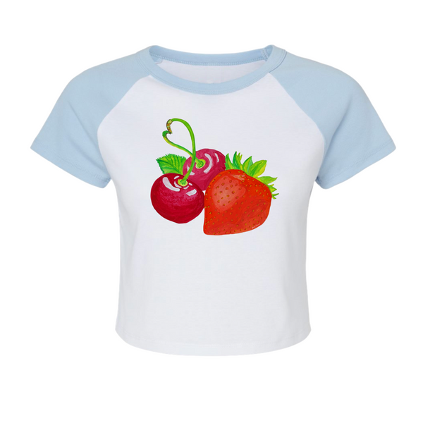 Straw-cherry Baby Tee (XS-2XL)