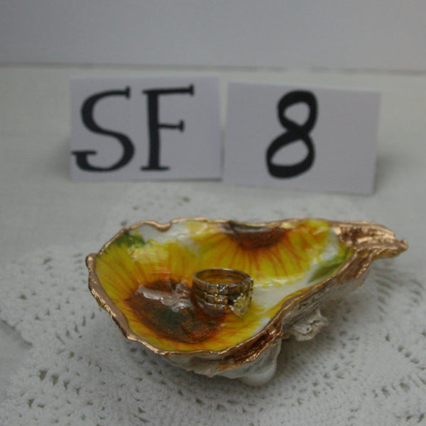 Oyster Trinket Dish (Sunflower)