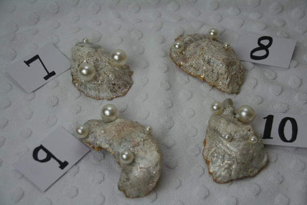 Oyster Trinket Dish (Pink Flower)