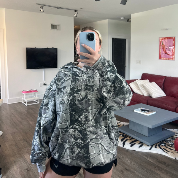 VINTAGE GREY CAMO HOODIE