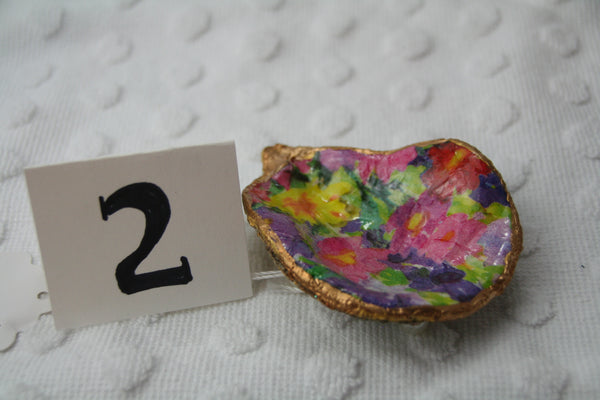 Oyster Trinket Dish (Floral)