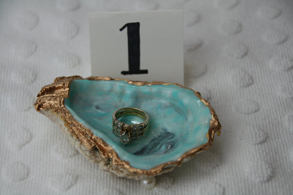 Oyster Trinket Dish (Ocean Water)