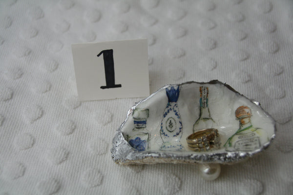 Oyster Trinket Dish (Silver Tequila)