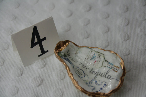 Oyster Trinket Dish (Gold Tequila)