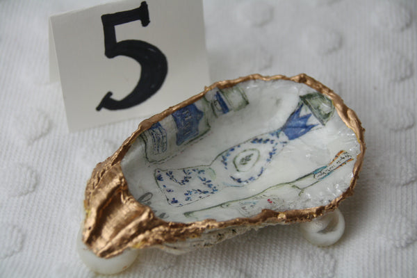 Oyster Trinket Dish (Gold Tequila)